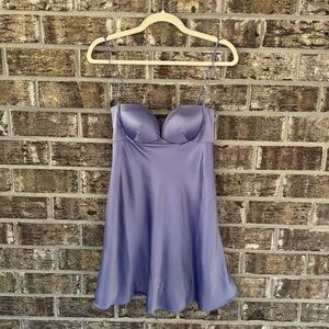 Oh Polly Satin Silk Mini Dress Purple Women’s Size 4